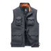 Gilet leggero in rete da uomo con tasche multiple, giacca casual ampia primaverile-autunnale, gilet traspirante con cappuccio e cerniera frontale aperta per esterni_voghion.com