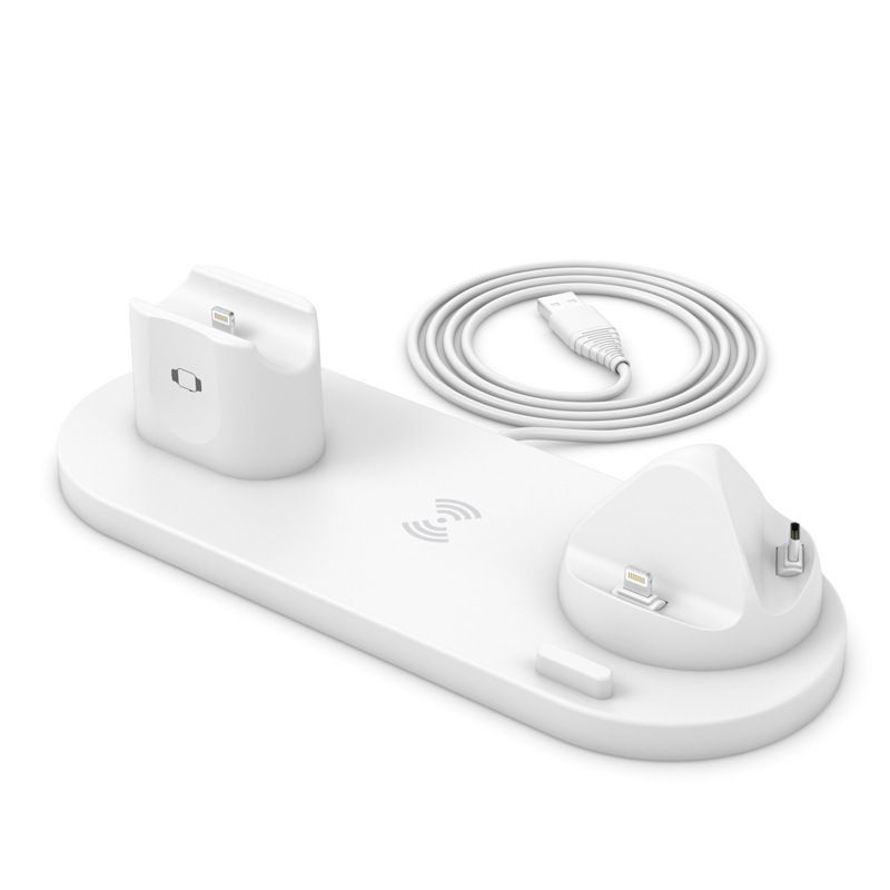 15w mobilā tālruņa pulksteņa austiņu seši vienā bezvadu lādētājs iPhone Apple daudzfunkcionālajam bezvadu lādētājam_voghion.com