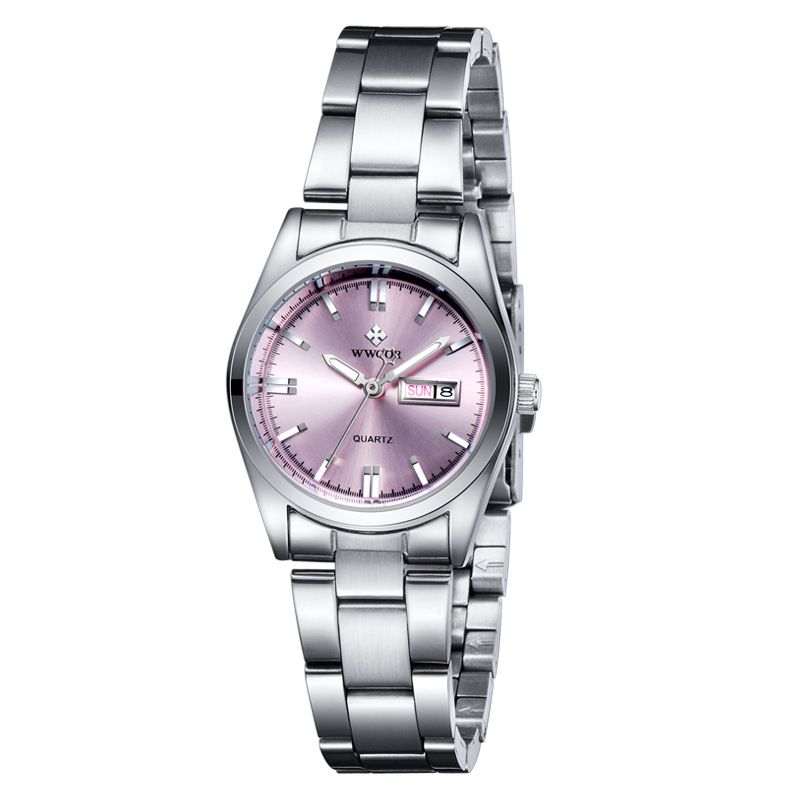 WWOOR Grip Love 8804 montre pour femme calendrier montre à Quartz étanche bracelet en acier montre pour femme montre mode montre pour femme_voghion.com