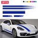 5-Piece Striped Polyester - High Gloss Car Side Stickers_voghion.com