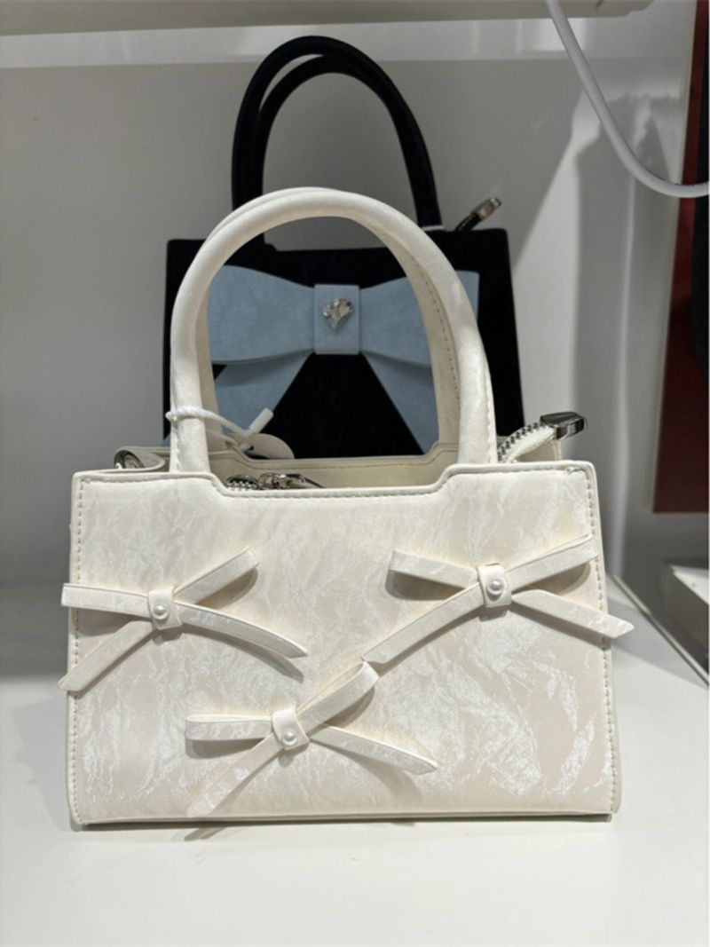 2024 New Bow Girl Dolce e carina Borsa a tracolla versatile quadrata piccola portatile con una spalla per donna_voghion.com