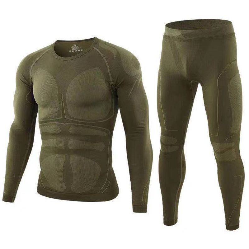 Men's Clothing Outdoor Sports Functional Compression Thermal Underwear Suit Field Skiing Moisture Wicking Men's Fitness Underwear_voghion.com
