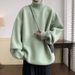 Minimalist High-Neck Sweater – Oversized Knit Pullover For Urban Layering_voghion.com
