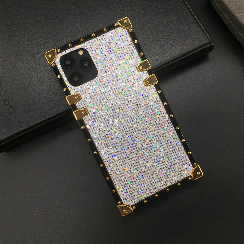 Luxury Bling Glitter Square Case For iPhone 13 X XS Max XR Sequins Cover Phone Cases for iphone 14 PRO MAX 12 11 7 Plus 8 6 6S_voghion.com