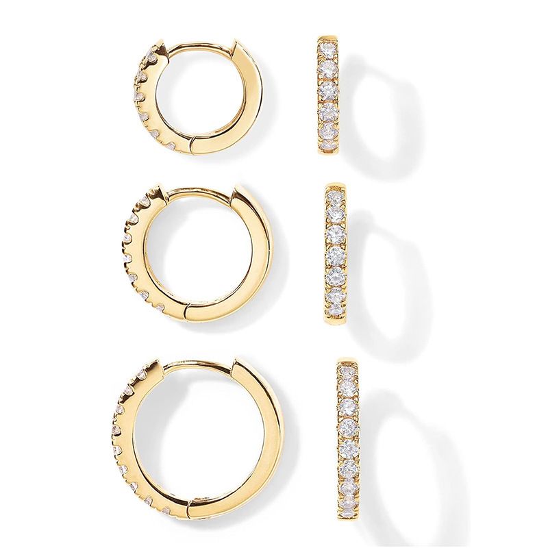 Pendientes circulares con microincrustaciones de circonita para mujer, modernos y versátiles, con forma de K y diámetro redondo._voghion.com