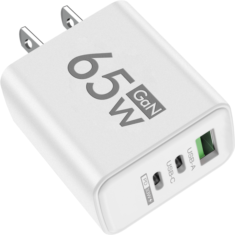 Adattatore da muro per caricabatterie USB C GaN da 65 W, caricabatterie rapido per dispositivi mobili, caricabatterie rapido di tipo C per iPhone 14 Pro Max, Xiaomi Sams Harger_voghion.com