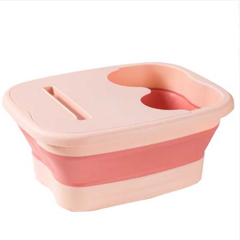 1 unidade, balde dobrável para banho de pés com bolha e tampa, para viagens em casa_voghion.com