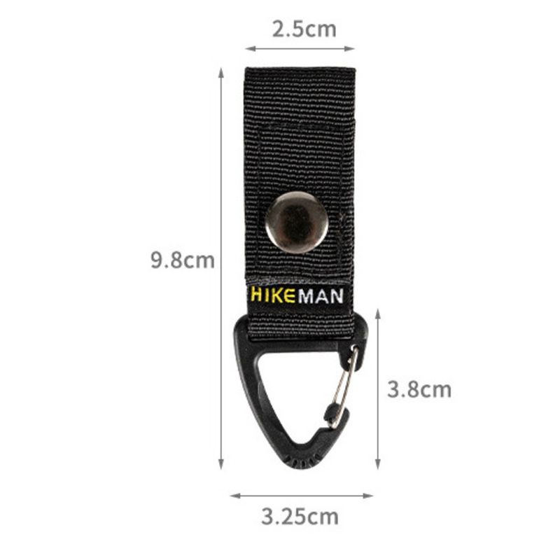 HIKEMAN Nylon Webbing Outdoor Camping Multifunctional Tactical Climbing Triangle Buckle Keychain_voghion.com