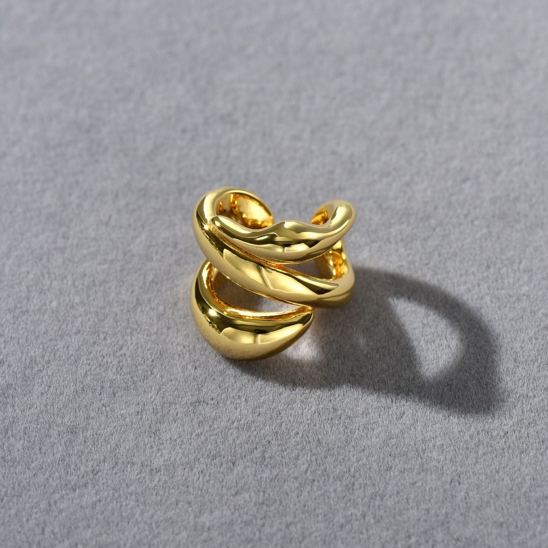 Minimalist French Line Stackable Ear Cuffs For Women - Elegant Geometric Ear Clips In Gold And Silver, Lightweight And Comfortable For Everyday Wear_voghion.com