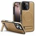 Magnetic Leather Stand Case For IPhone 16/15 Pro Max - Crystal Shield Protective Cover With Kickstand (Compatible With IPhone 14/15 Series)_voghion.com