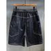 Męska odzież casualowa jeansowe szorty spodnie pięciopunktowe luźne duże rozmiary spodnie robocze_voghion.com