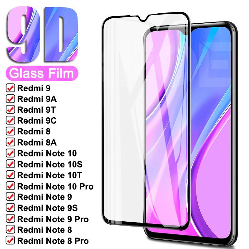 9D Bescherming Glas Op De Redmi 8 8A 9 9A 9C K40 Screen Protector Voor Xiaomi Redmi Note 8 9 10 Pro 8T 9S 9T 10S 10T Glas Film_voghion.com