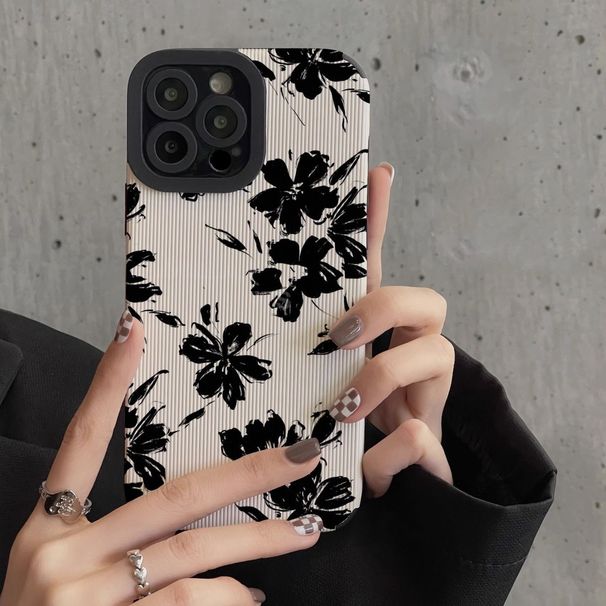 Minimalist Ink Flower Case For IPhone 15 Pro Max14131211XR New Chinese Style Niche Trend_voghion.com