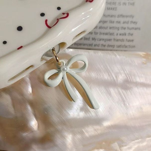 Macaron Pearl Bowknot Phone Dust Type-C Universal Charging Plug Pendant Accessory_voghion.com