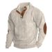 Felpa sportiva da uomo con maniche raglan per esterni, colletto alla coreana casual_voghion.com