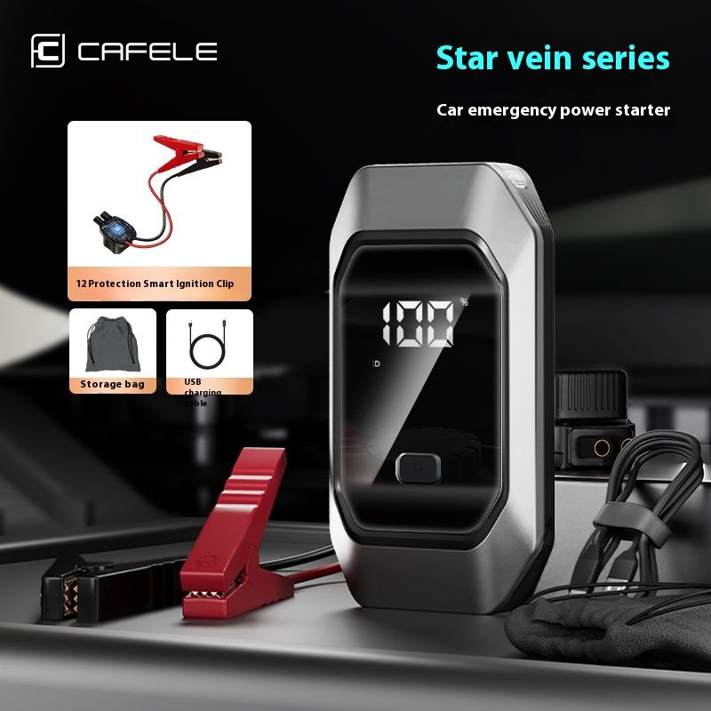 Kafele noodstartstroomvoorziening, touchscreen, in de auto geïntegreerde pomp, drukmeting, opblazen en_voghion.com