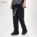 men's clothing original new national trend straight trousers hem button craft drape loose solid color sports pants_voghion.com