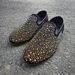 WalkPrime WalkPrime CL Mocassins à strass style identique, marque européenne tendance, mocassins plats rétro à enfiler, chaussures en cuir pour hommes_voghion.com