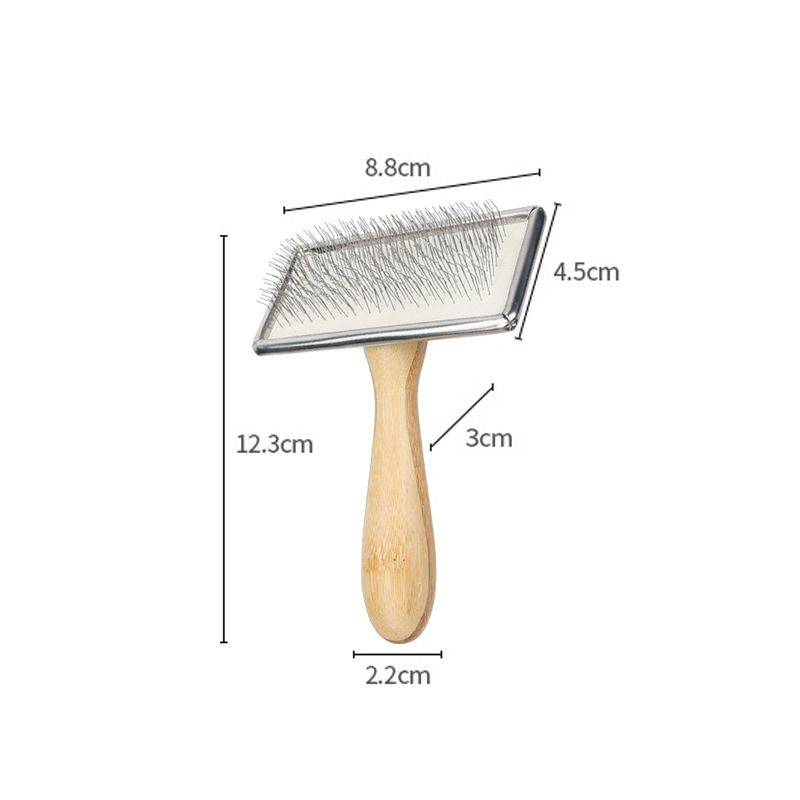 Háziállat-termékek, színes bambusz kétoldalas fésű, kutyafésű, fésűelrendezés, szépségápolás, csomóeltávolítás, lebegő szőrű háziállat-fésű_voghion.com