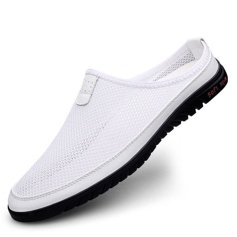 Mesh Flywoven Herrenschuhe, Freizeitschuhe, Halb-Drag, bequeme Reiseschuhe, Dad-Schuhe, Wanderschuhe_voghion.com