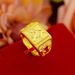 Bague pour homme en or véritable électroplaqué, style vietnamien, avec index et cheveux puissants_voghion.com
