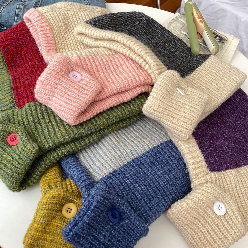 Autumn Winter New Balaclava For Women, Warm And Neck Warmer Integrated Knitted Wool Ear Protection Pullover Hat_voghion.com