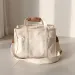 Borsa a tracolla casual perfetta per i pendolari, in tela, con divisorio multitasche, alla moda, tinta unita, adatta a tutti gli abbinamenti 240724_voghion.com