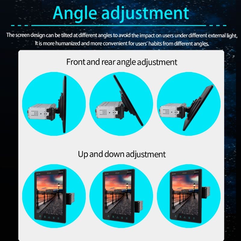 Bluetooth-compatible Car Radio Car Audio Player Dual USB Input Multimedia Video Player Support Android- 10.1/iOS- 13.3_voghion.com