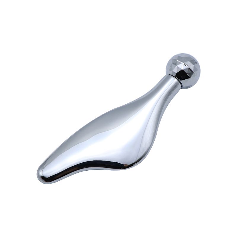 Rustfri stålskraber Ansigtsmassage Gua Sha Tool Face Lift Anti-aging Hudopstramning Køling Metalkontur Reducer hævelser_voghion.com