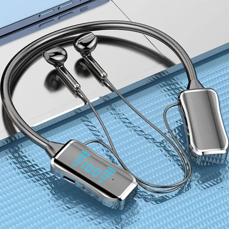 Cuffie wireless a lunga durata Cuffie con archetto da collo 5.2 Auricolari con microfono Riduzione del rumore per cuffie sportive_voghion.com