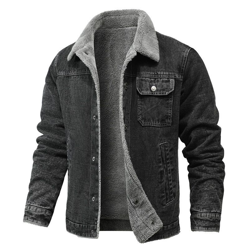 Giacca casual da lavoro in cotone foderata in pile, da uomo, modello CT 2025, primavera e autunno_voghion.com