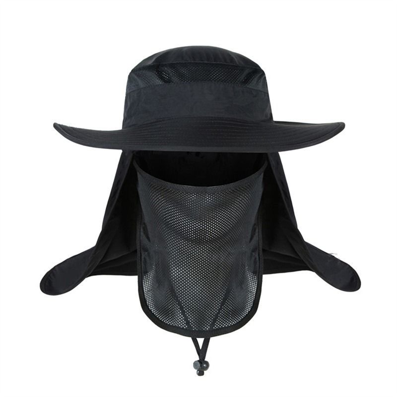 Gorra de pescador ancha de moda con cubierta para el cuello, de secado rápido, con ala grande, para pesca al aire libre, senderismo, jungla, transpirable, para el sol_voghion.com