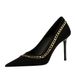 3739-2 Sexy Nightclub Slim Super High Heels Shallow Mouth Pointed Metal Chain Women's Single Shoes_voghion.com