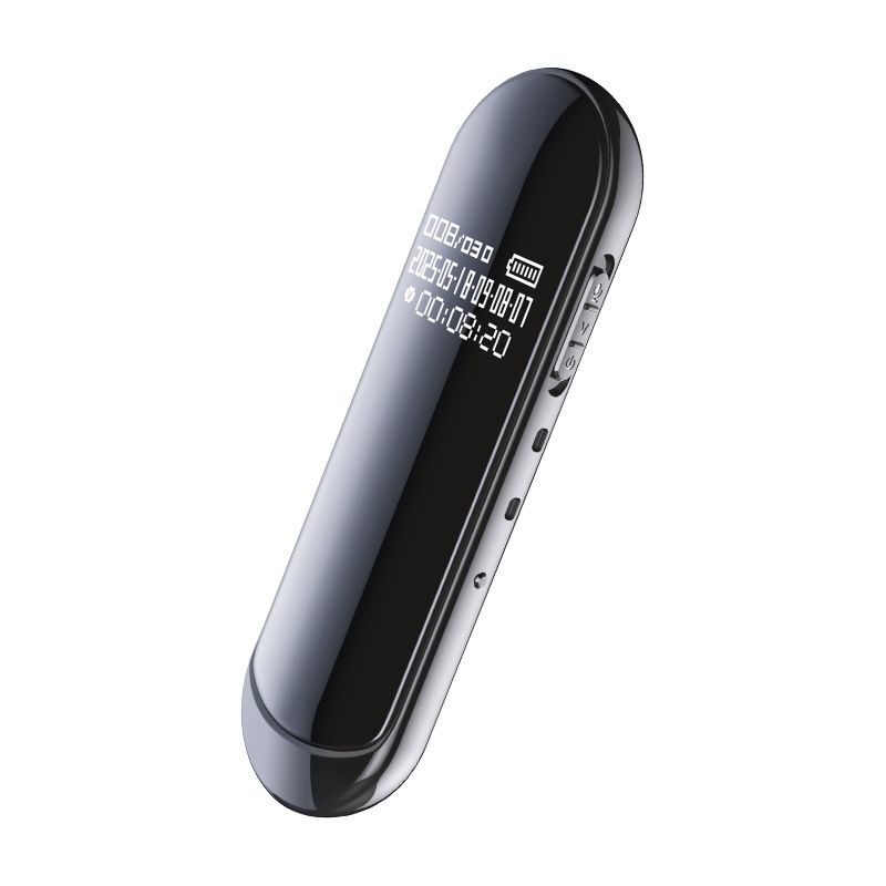 Nuovo registratore vocale transfrontaliero V8 del produttore con schermo Mp3 Ai intelligente professionale ad alta definizione con riduzione del rumore e registratore vocale a lunga durata_voghion.com