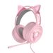 Cuffie da gioco con orecchie di gatto Panson rosa, cablate, per computer desktop e laptop, con microfono_voghion.com
