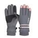 Ski Anti-Slip Fleece-Lined Thickened Warm Winter Cycling Touchscreen Water-Resistant Magic Tape Reflective Strip Gloves_voghion.com