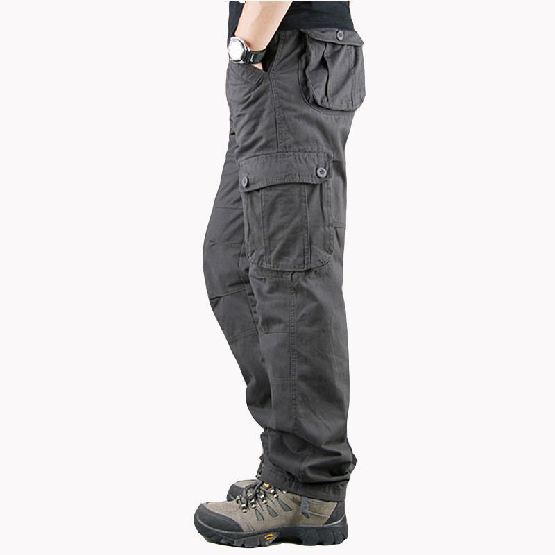 Frühling und Herbst Outdoor-Overalls Herrenhosen Große gerade Herren-Militär-Freizeithosen Arbeitshosen mit mehreren Taschen_voghion.com