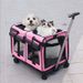 Extra Large Two-Box Cat Carrier Breathable Portable Trolley Box Foldable Pet Bag For Cats And Dogs_voghion.com