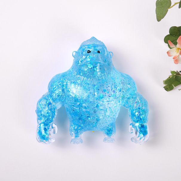 Squishies in schiuma, pectina, polvere d'oro, decompressione, sabbia gorilla elastica, giocattolo di sfiato e decompressione bicolore._voghion.com