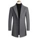 Men's Winter Wool Blend Overcoat With Cotton Lining, Long Business Casual Trench Coat For Middle-Aged & Young Men, Stand Collar Formal Jacket_voghion.com