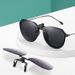 New Arrivals Flip Up Clip on Sunglass Polarized Fishing Men Gredient Grey Lens Driving UV400 Big Aviation Rimls Night Vision_voghion.com