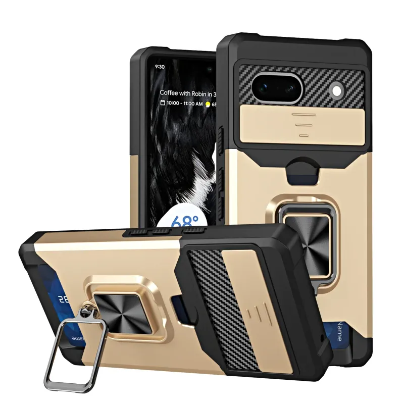 Neu Rüstung Ständer Fall Für Google Pixel 7 8 9 Pro XL 7A Abdeckung Karte Slot Brieftasche Ring Halter Capa Fundas_voghion.com