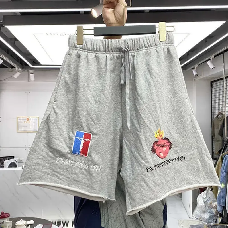 Men's Embroidery Jesus Men Women Best Quality Streetwear Shorts Breathable T221130_voghion.com