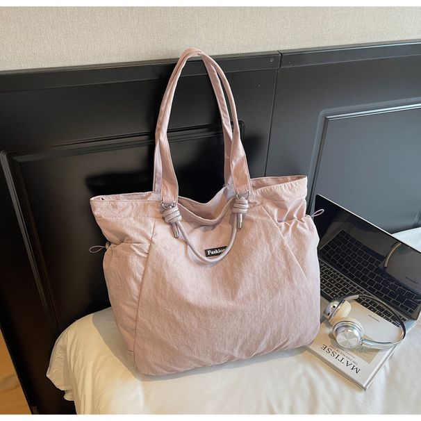 Stylish Large Capacity Canvas Tote Bag For Women - Lightweight Casual Shoulder Bag With Multiple Pockets, Perfect For Travel, Work & Daily Use_voghion.com