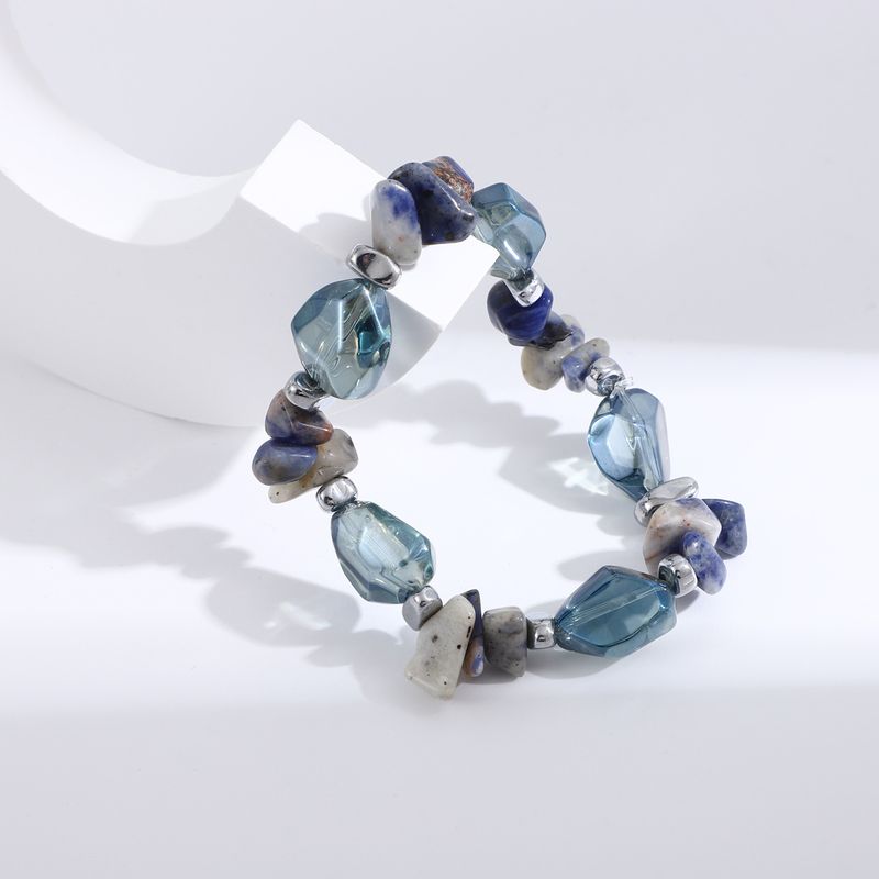 Exaggerated Blue Crystal Bead For Male And Female Hip-hop, Niche, Light Luxury, High-end Necklace Accessories_voghion.com