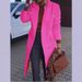 Elegant Double-Breasted Wool Blend Coat For Women - Mid-Length Trench Coat With Notched Lapel, Slim Fit, Available In Rose Pink, White, Pink & Khaki_voghion.com