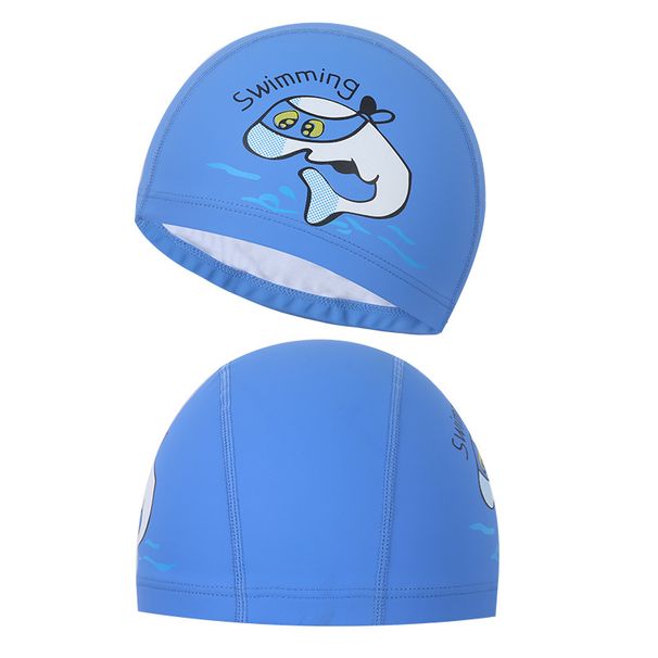 Cap Waterproof PU Coating Ear Protection Children's Swimming Hat Boys And Girls Cartoon Diving Hood_voghion.com