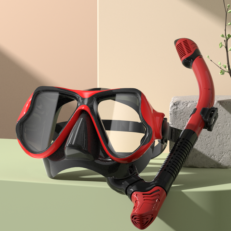 Goggles New High-Definition Anti-Fog Free Mask Full Dry Snorkel Nose Guard Adult Diving Equipment_voghion.com