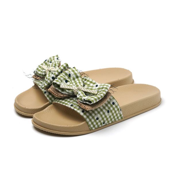 Sandales d'été à nœud papillon pour femme, pantoufles de plage, d'intérieur et d'extérieur, PVC11_voghion.com