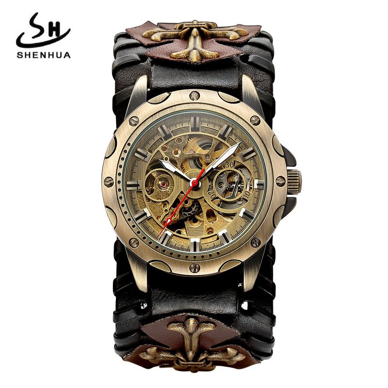 Hot Selling Style Punk Men's Fashion Casual Hollow Automatic Mechanical Watch_voghion.com